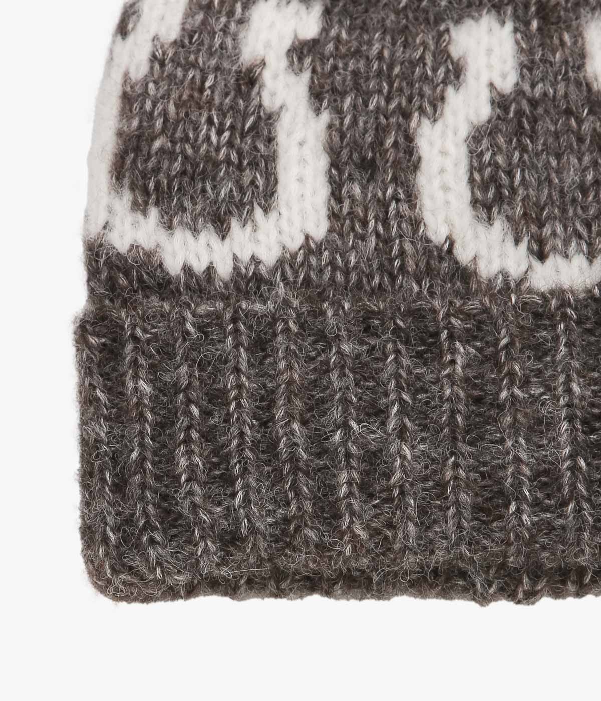 WYTHE ''ALPACA HORSESHOE BEANIE'' (CHARCOAL)