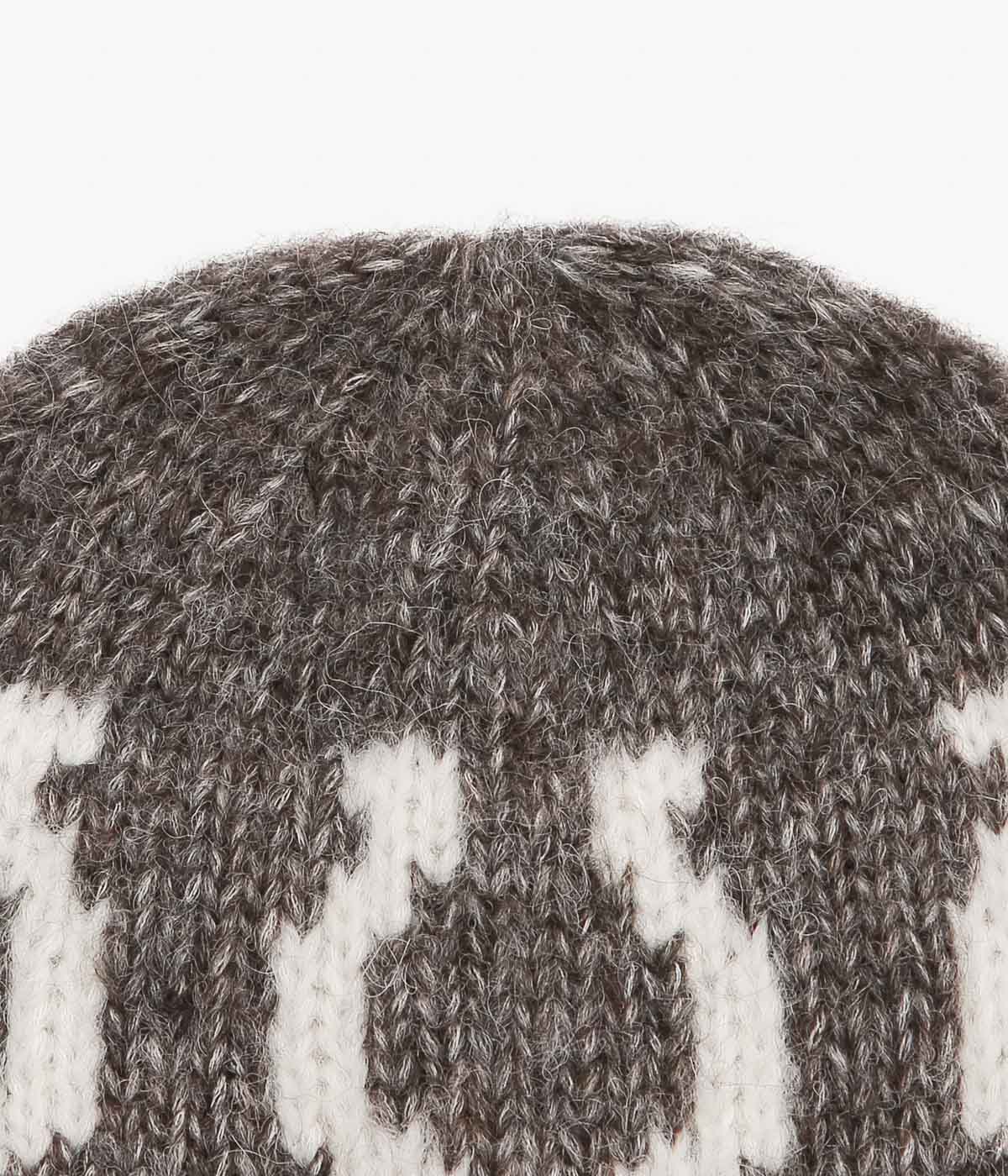 WYTHE ''ALPACA HORSESHOE BEANIE'' (CHARCOAL)