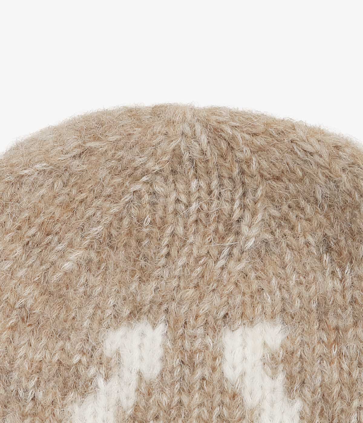 WYTHE ''ALPACA HORSESHOE BEANIE'' (DARK BROWN)