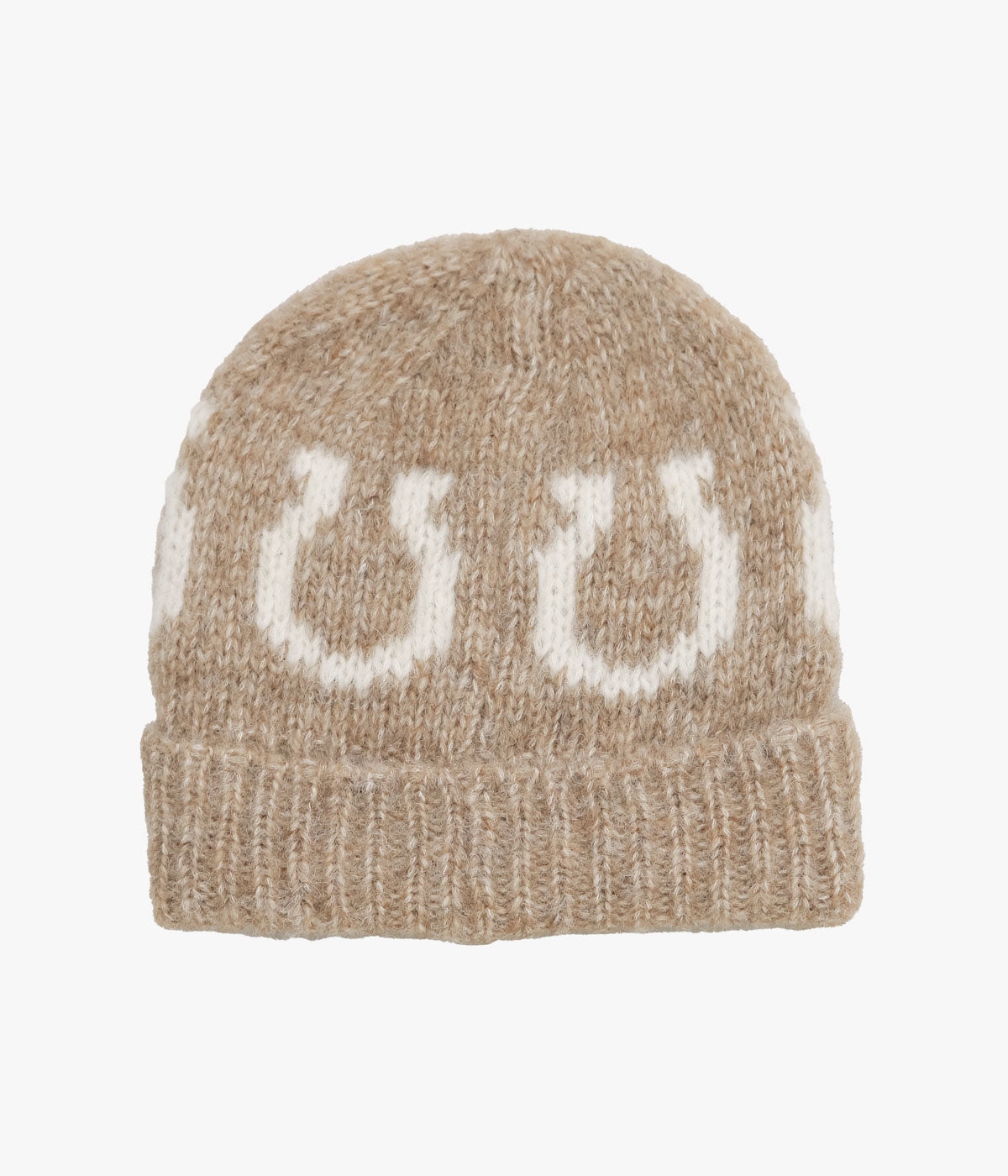 WYTHE ''ALPACA HORSESHOE BEANIE'' (DARK BROWN)