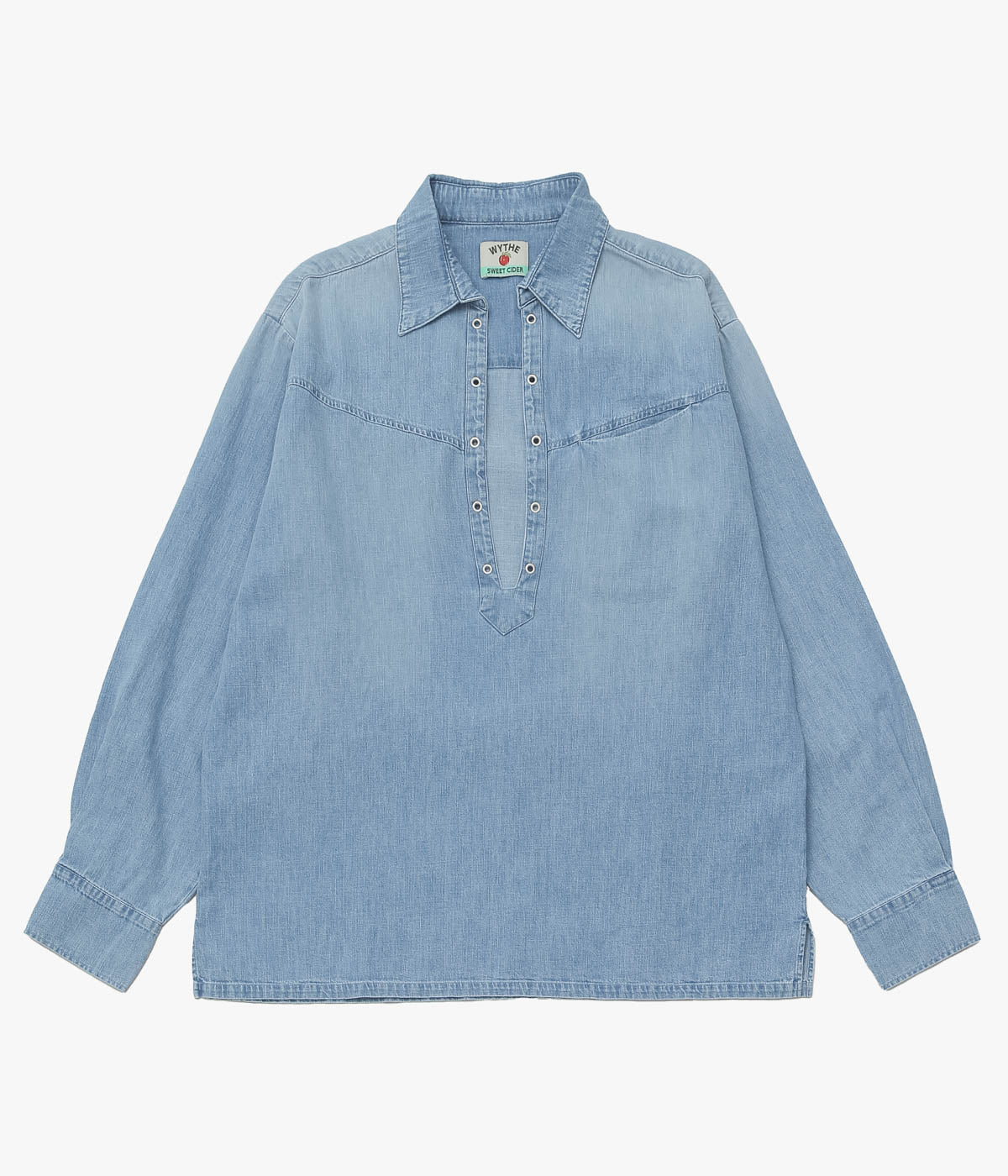 WYTHE ''DENIM PULLOVER SHIRT'' (WASHED INDIGO)