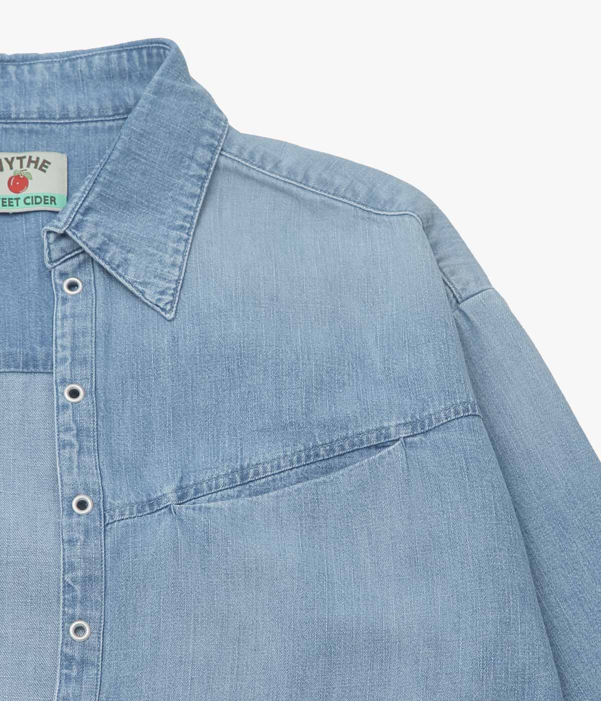 WYTHE ''DENIM PULLOVER SHIRT'' (WASHED INDIGO)
