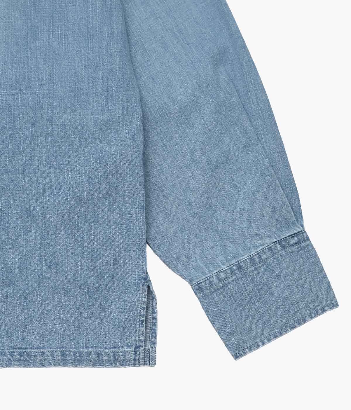 WYTHE ''DENIM PULLOVER SHIRT'' (WASHED INDIGO)