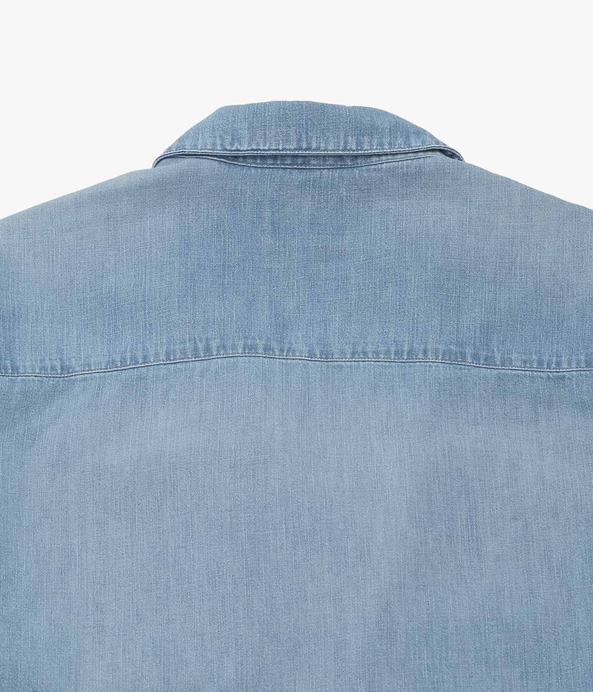 WYTHE ''DENIM PULLOVER SHIRT'' (WASHED INDIGO)