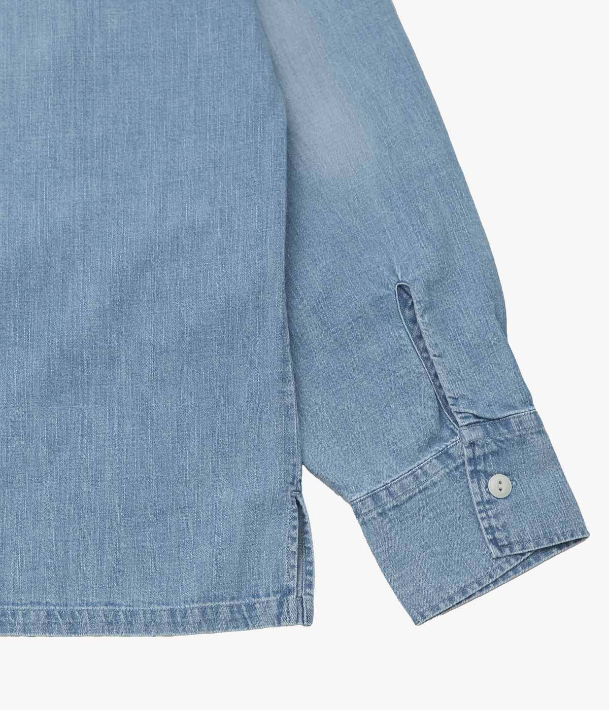 WYTHE ''DENIM PULLOVER SHIRT'' (WASHED INDIGO)