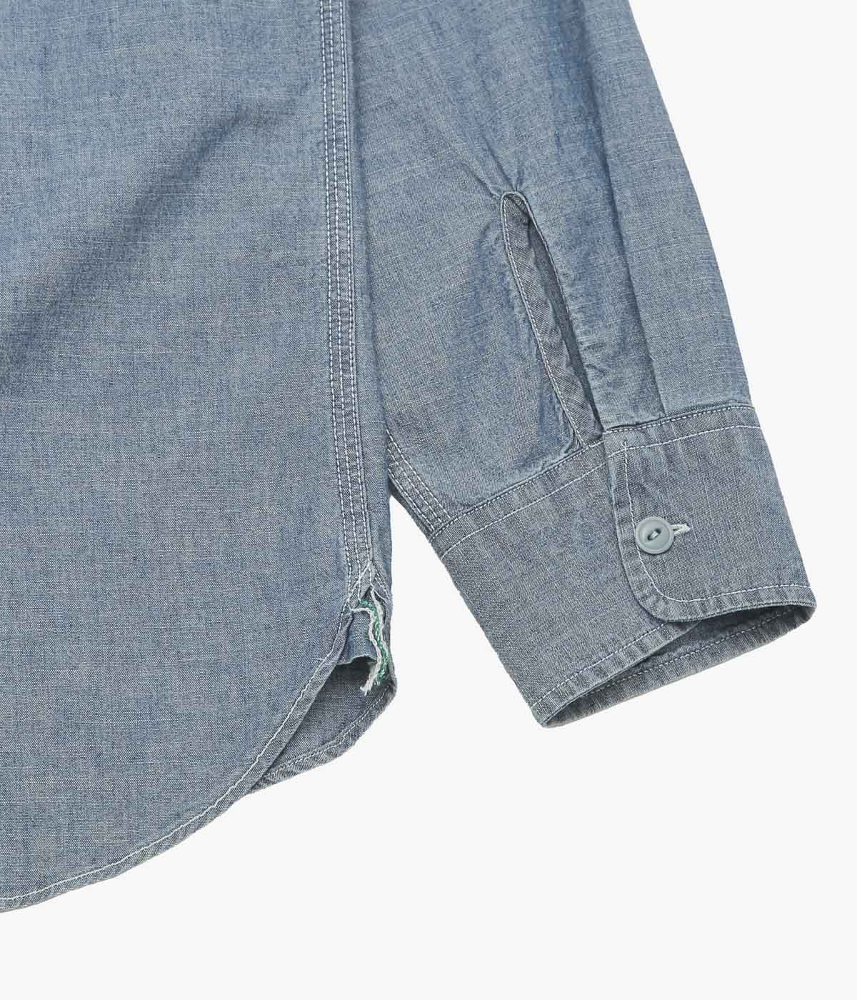 WYTHE "EMBROIDERED CHAMBRAY WORKSHIRT" (RINSED INDIGO)
