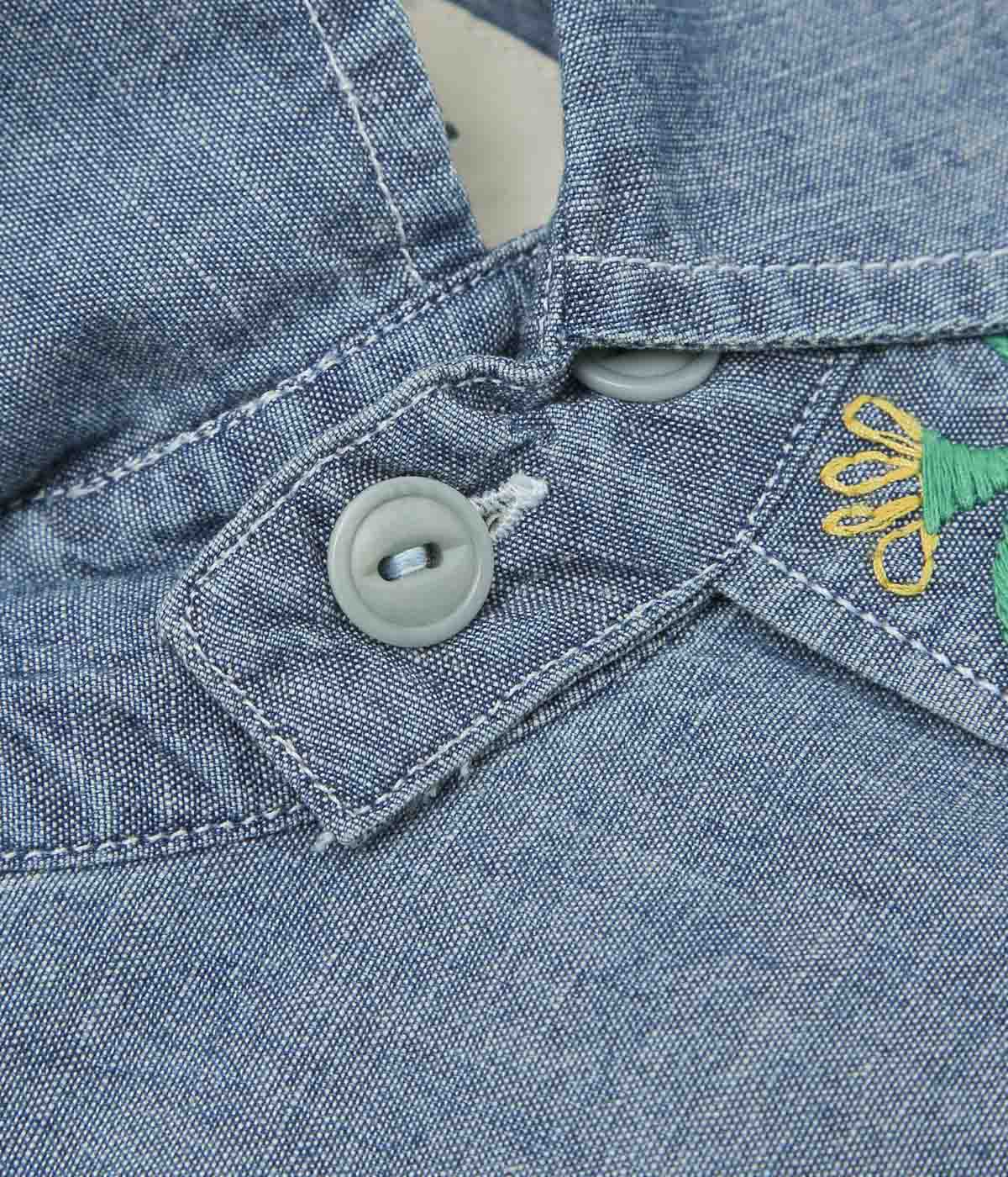 WYTHE "EMBROIDERED CHAMBRAY WORKSHIRT" (RINSED INDIGO)