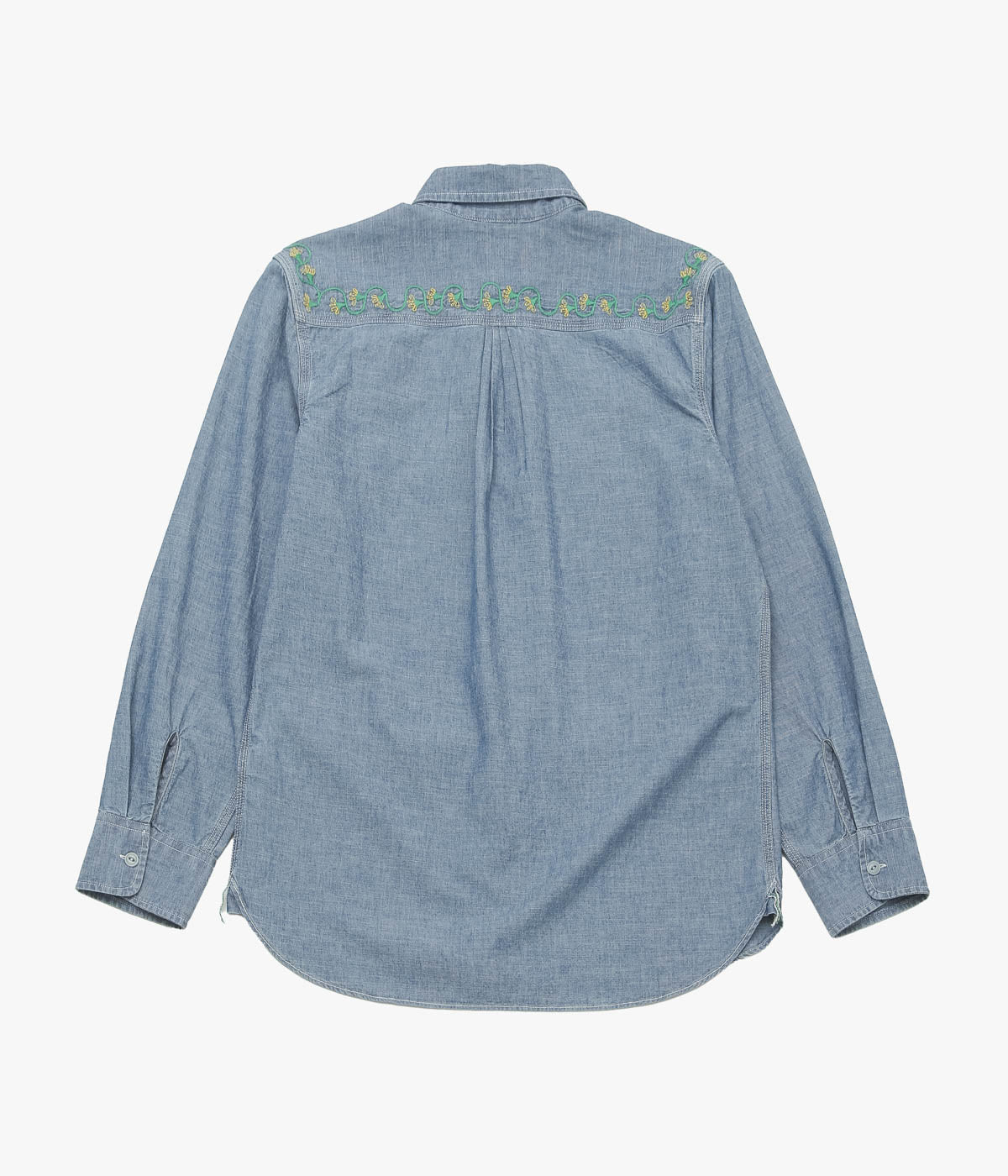 WYTHE "EMBROIDERED CHAMBRAY WORKSHIRT" (RINSED INDIGO)