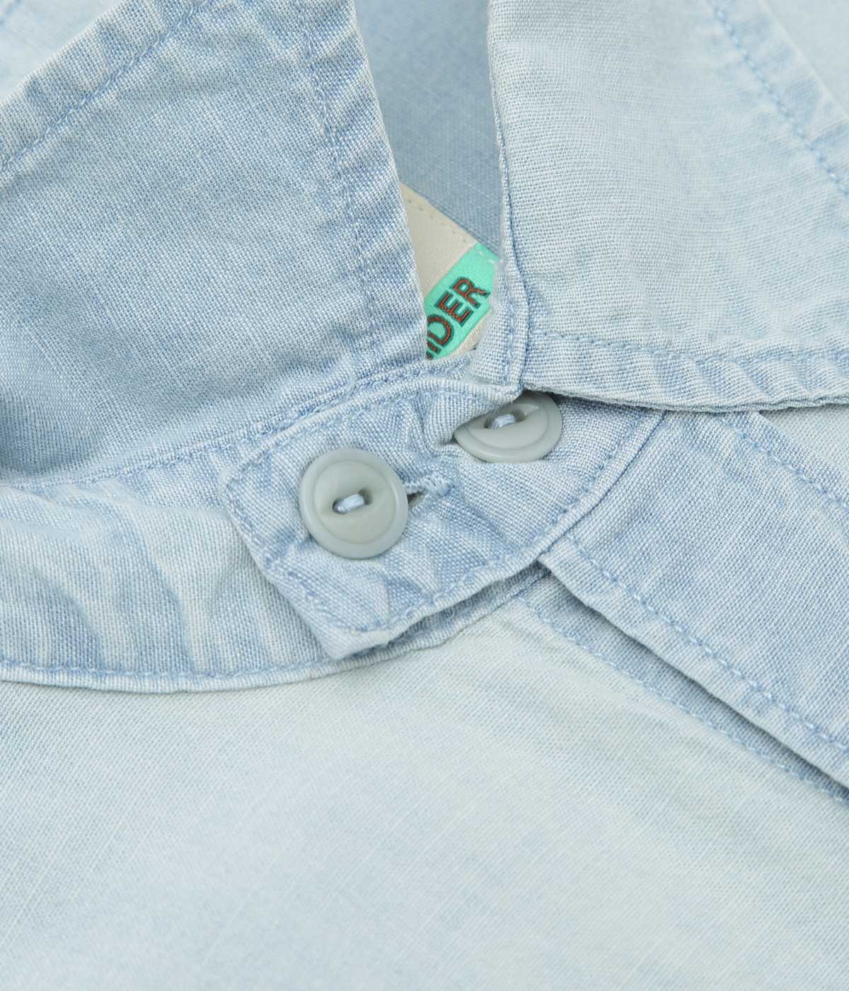 WYTHE ''EMBROIDERED CHAMBRAY WORKSHIRT'' (WASHED AND SUNFADED INDIGO)