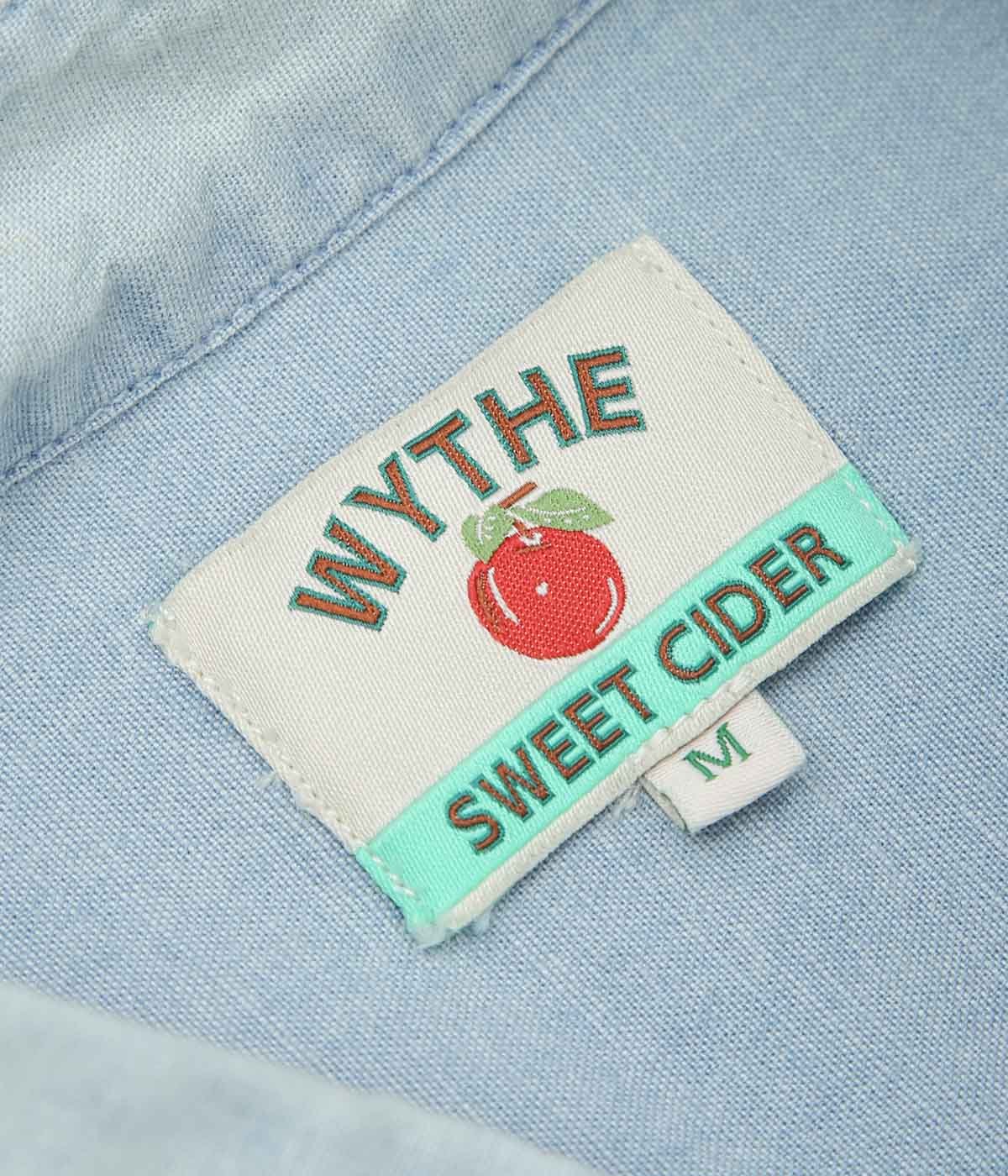 WYTHE ''EMBROIDERED CHAMBRAY WORKSHIRT'' (WASHED AND SUNFADED INDIGO)