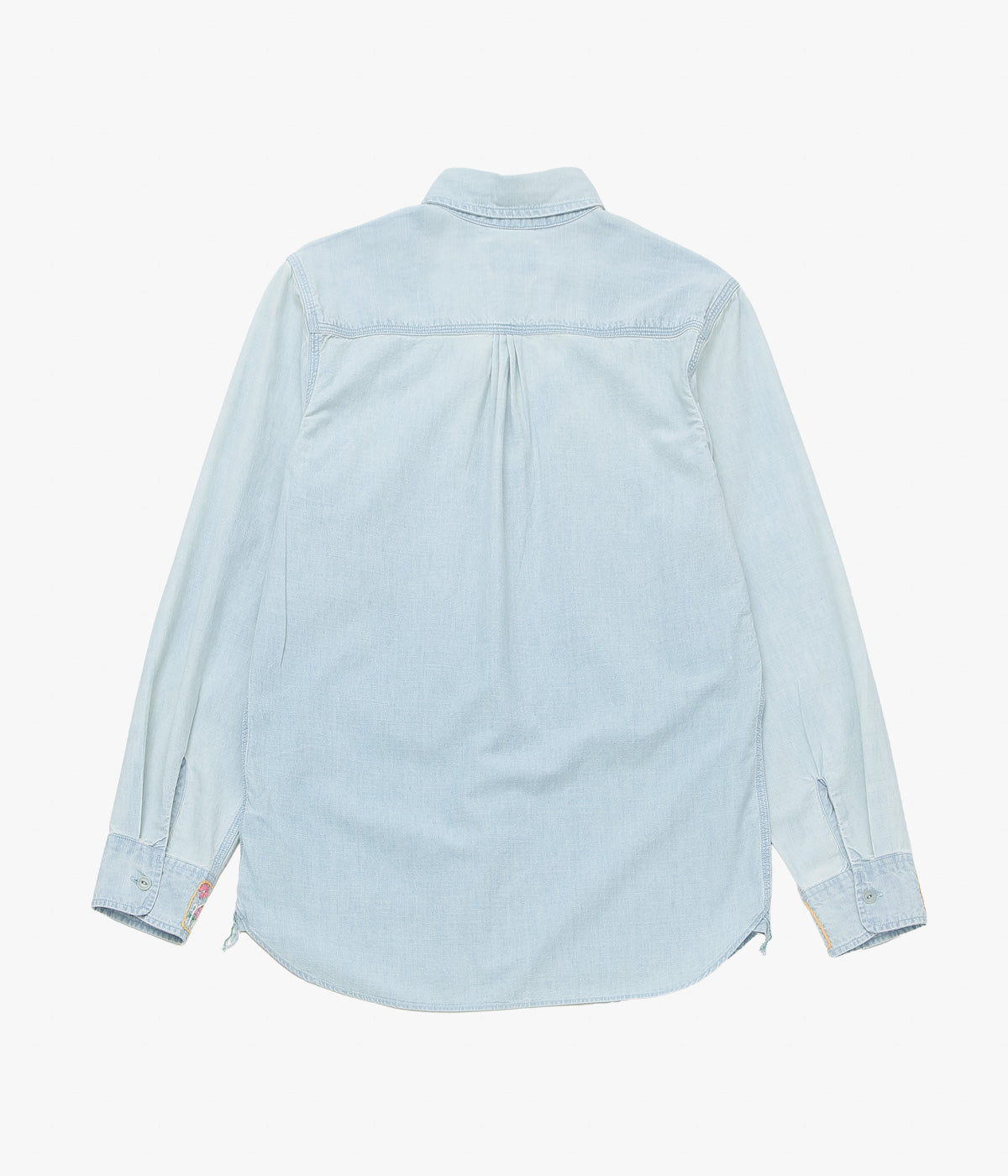 WYTHE ''EMBROIDERED CHAMBRAY WORKSHIRT'' (WASHED AND SUNFADED INDIGO)