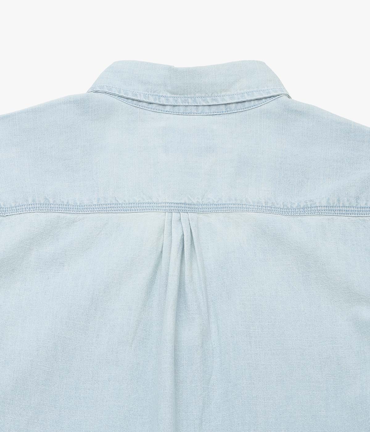 WYTHE ''EMBROIDERED CHAMBRAY WORKSHIRT'' (WASHED AND SUNFADED INDIGO)