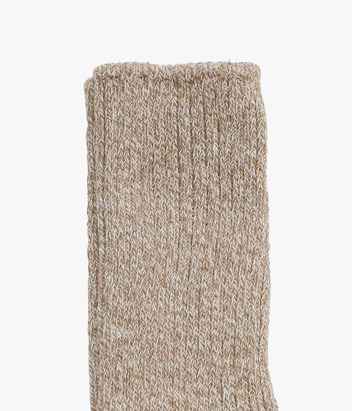 WYTHE ''RECYCLED COTTON CAMP SOCKS'' (CAMP KHAKI MELANGE)
