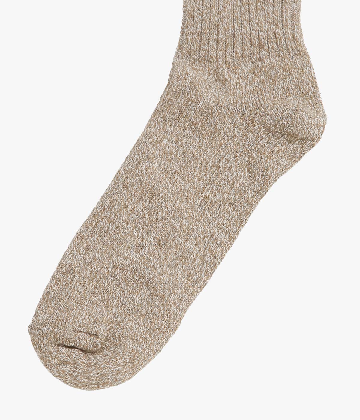 WYTHE ''RECYCLED COTTON CAMP SOCKS'' (CAMP KHAKI MELANGE)