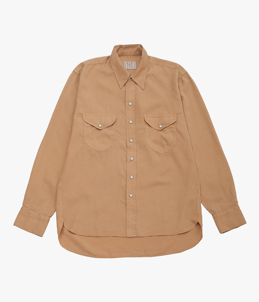 WYTHE ''TENCEL GABARDINE PEARLSNAP SHIRTS'' (APRICOT)