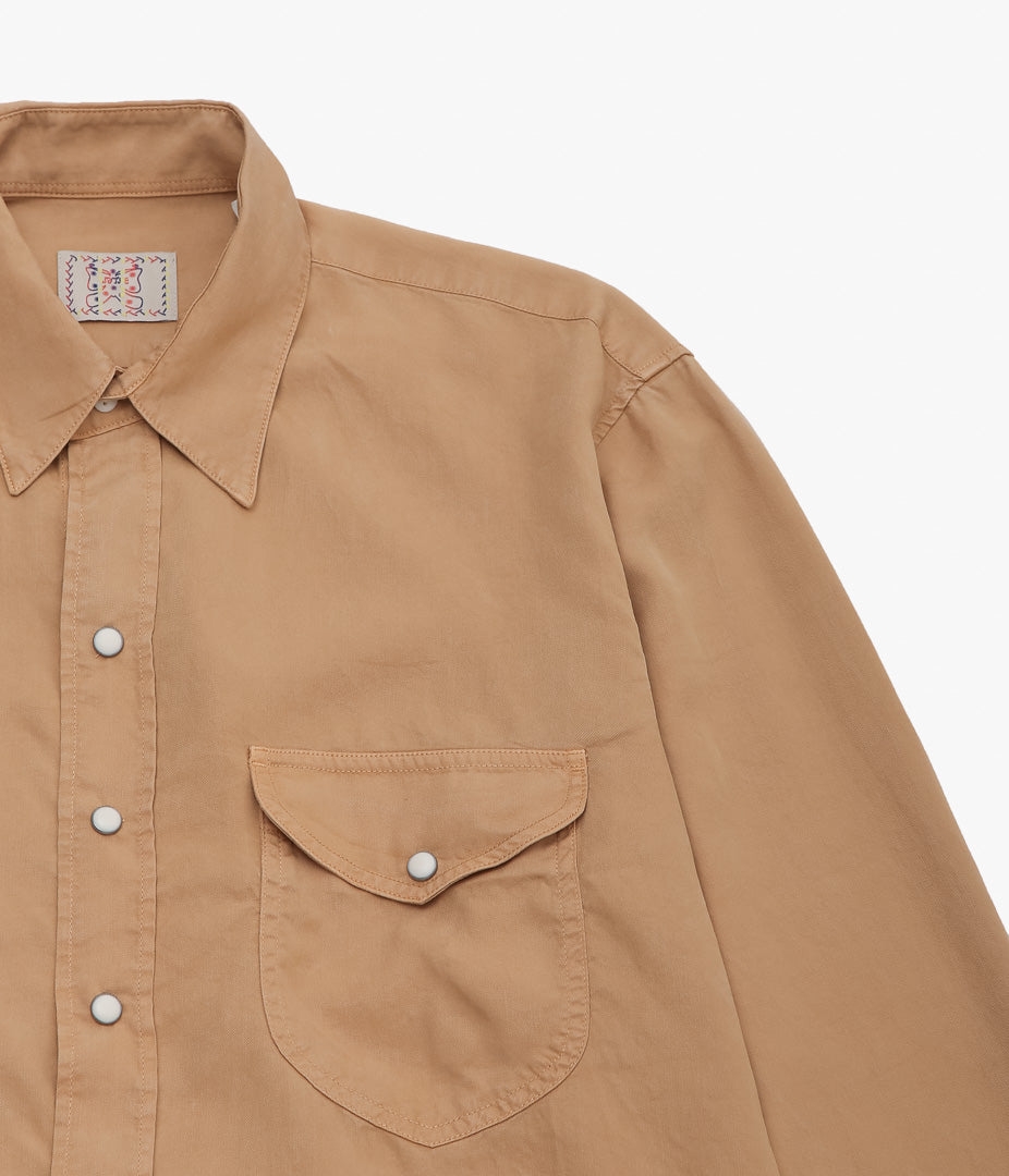 WYTHE ''TENCEL GABARDINE PEARLSNAP SHIRTS'' (APRICOT) – THE STORE