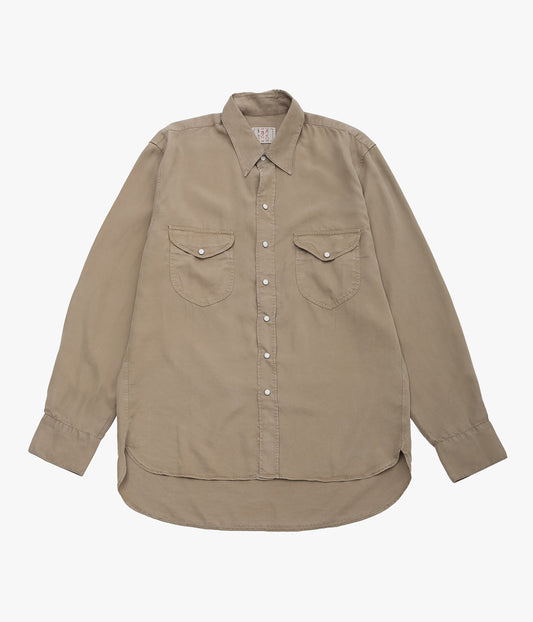 WYTHE ''TENCEL GABARDINE PEARLSNAP SHIRTS'' (CAMP KHAKI)