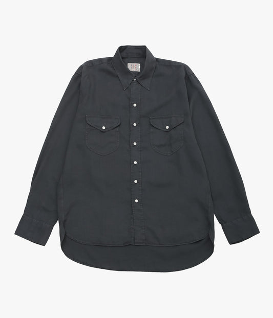WYTHE ''TENCEL GABARDINE PEARLSNAP SHIRTS'' (FADED BLACK)