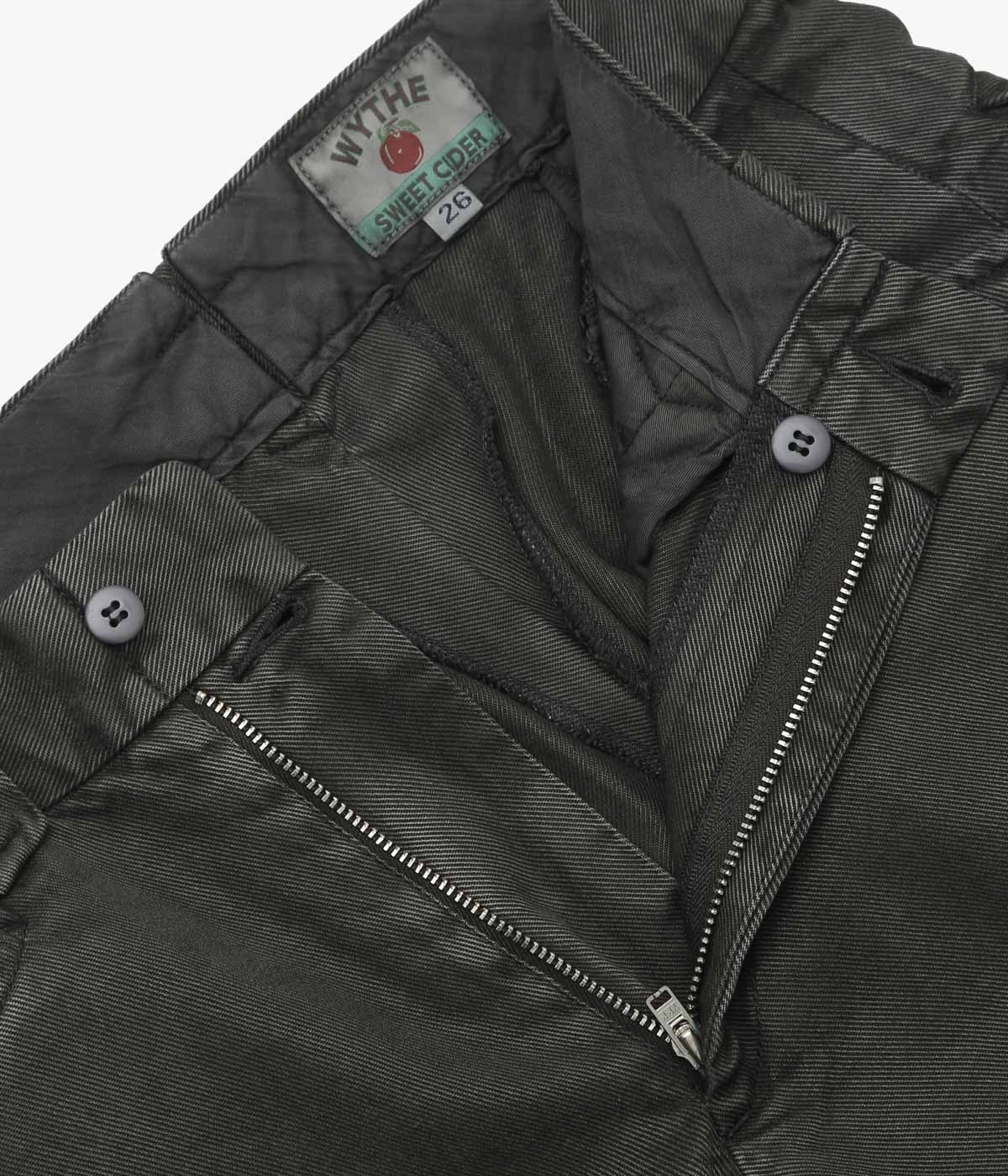 WYTHE ''TENCEL GABARDINE WESTERN PANT'' (FADED BLACK)