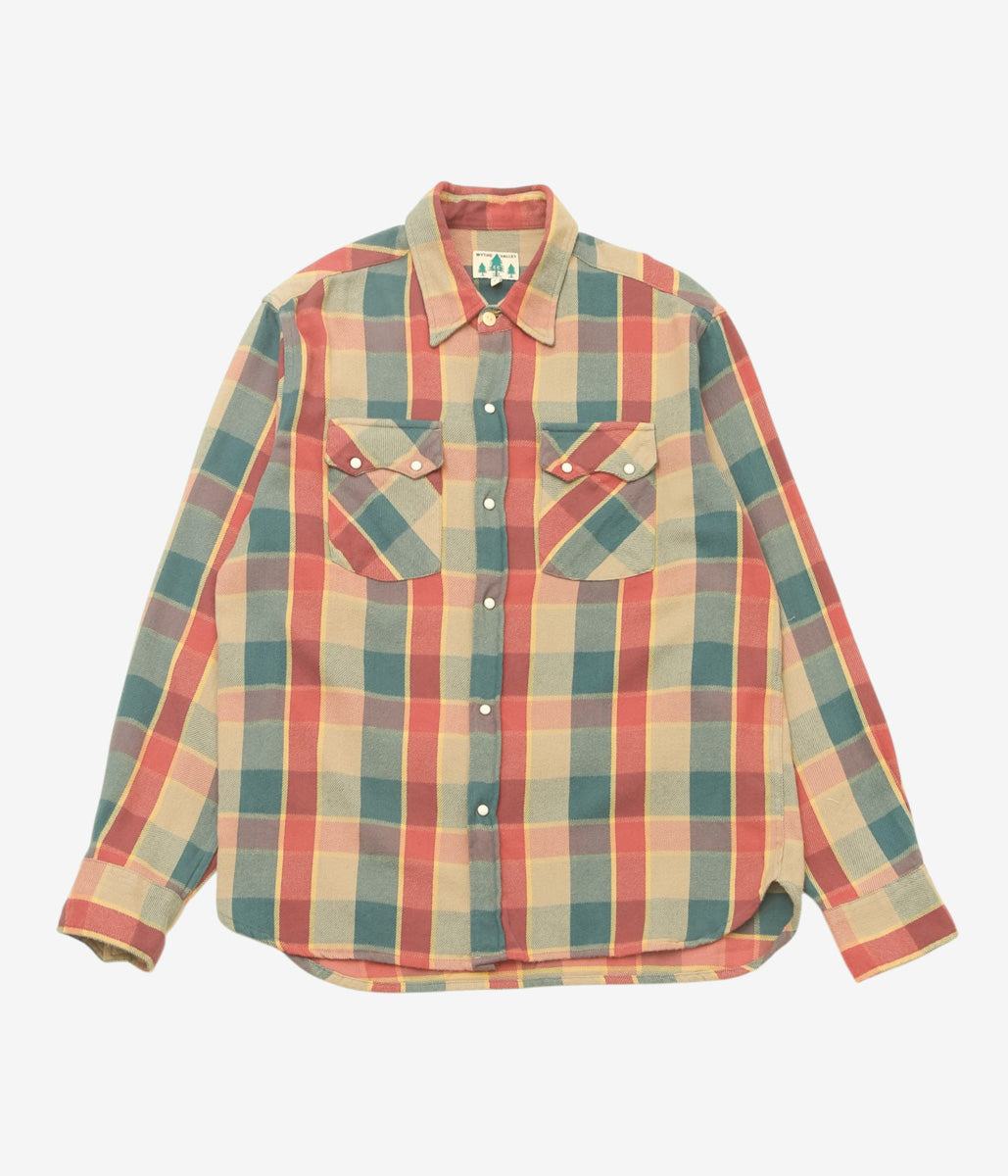 WYTHE ''WASHED FLANNEL PEARLSNAP SHIRT'' (CONSERVATION PLAID)