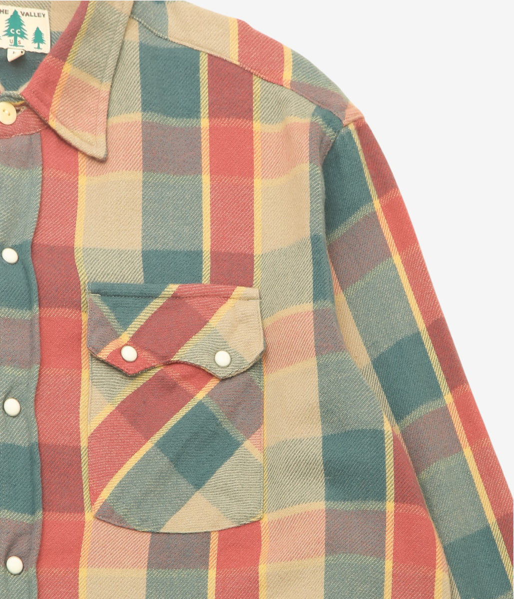 WYTHE ''WASHED FLANNEL PEARLSNAP SHIRT'' (CONSERVATION PLAID)