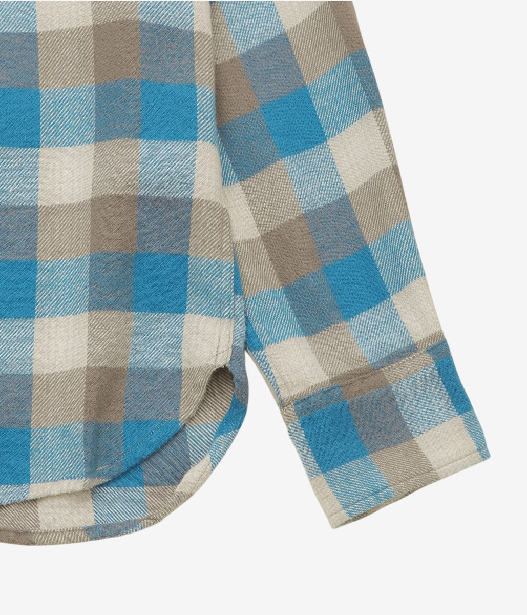 WYTHE ''WASHED FLANNEL PEARLSNAP SHIRT'' (GLACIER PLAID)