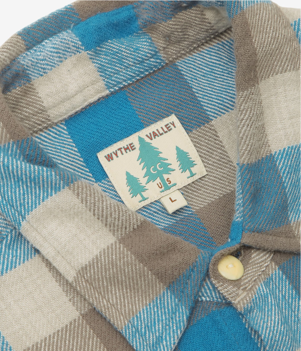 WYTHE ''WASHED FLANNEL PEARLSNAP SHIRT'' (GLACIER PLAID)