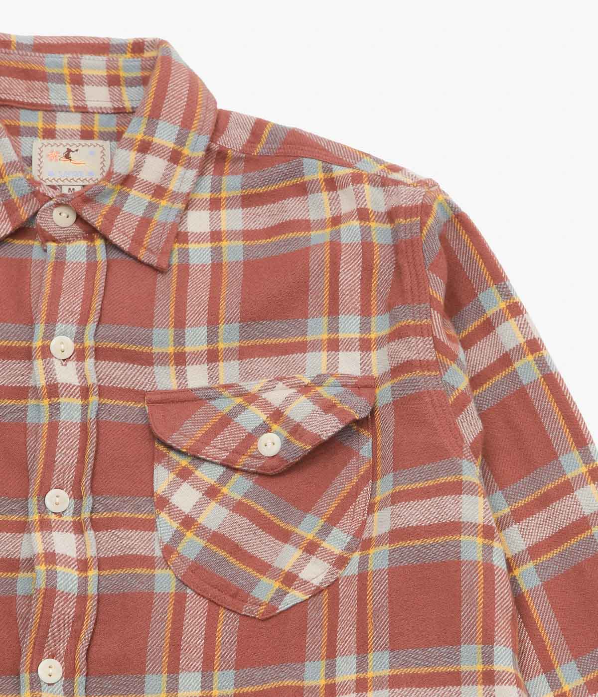 WYTHE ''WASHED FLANNEL WORKSHIRT'' (AUTUMN RUST)
