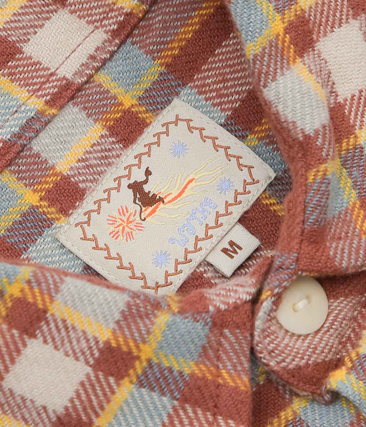 WYTHE ''WASHED FLANNEL WORKSHIRT'' (AUTUMN RUST)