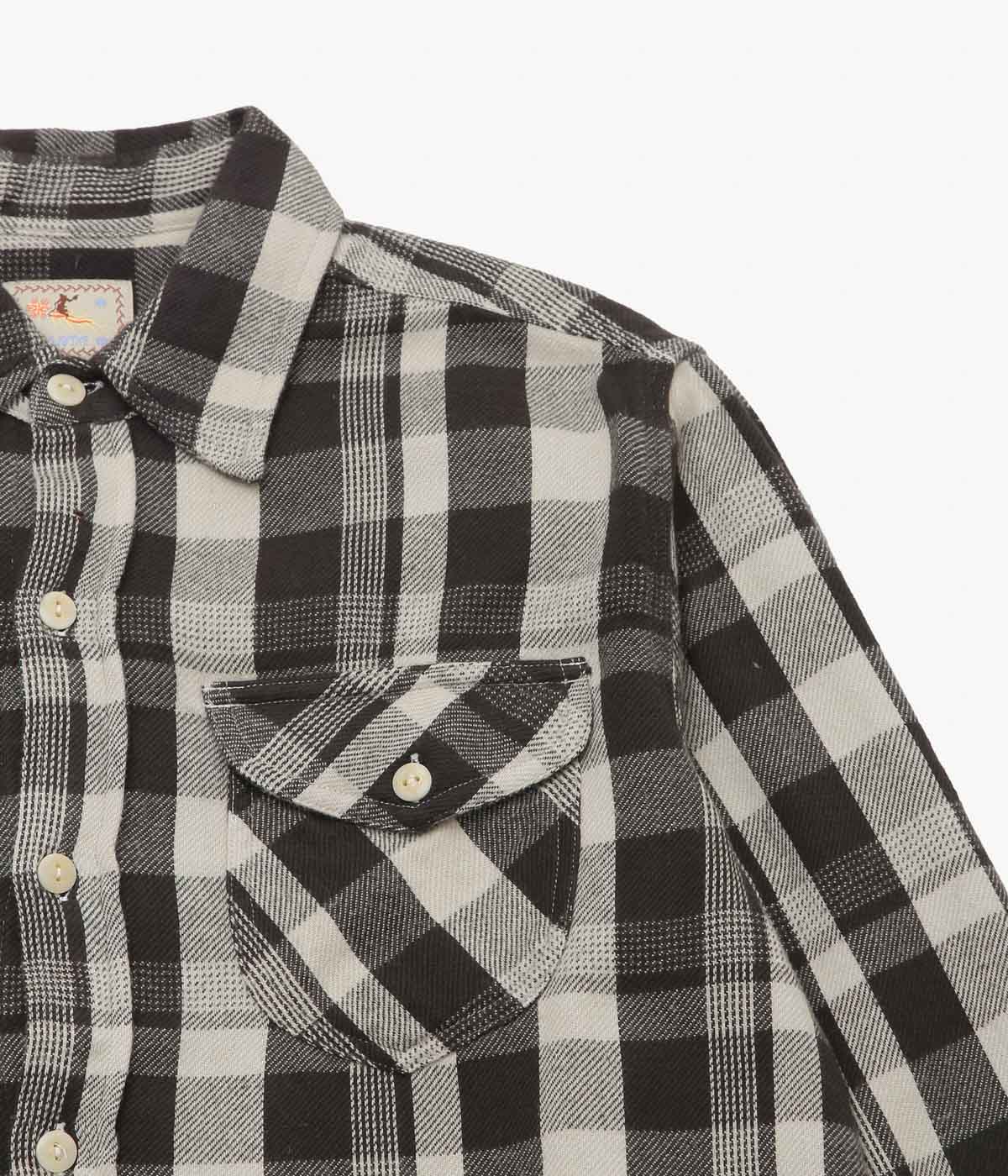 WYTHE ''WASHED FLANNEL WORKSHIRT'' (NIGHT PITCH)