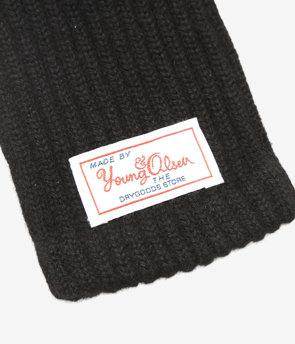 YOUNG&OLSEN THE DRYGOODS STORE ''CASHMERE KNIT LONG GLOVE'' (BLACK)