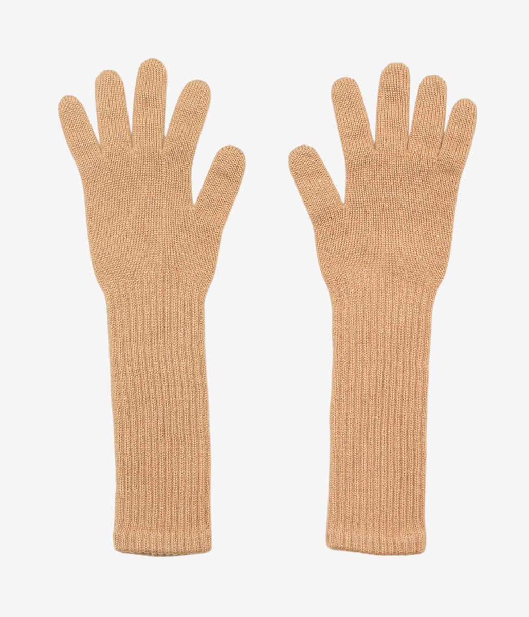 YOUNG&OLSEN THE DRYGOODS STORE ''CASHMERE KNIT LONG GLOVE'' (CAMEL)