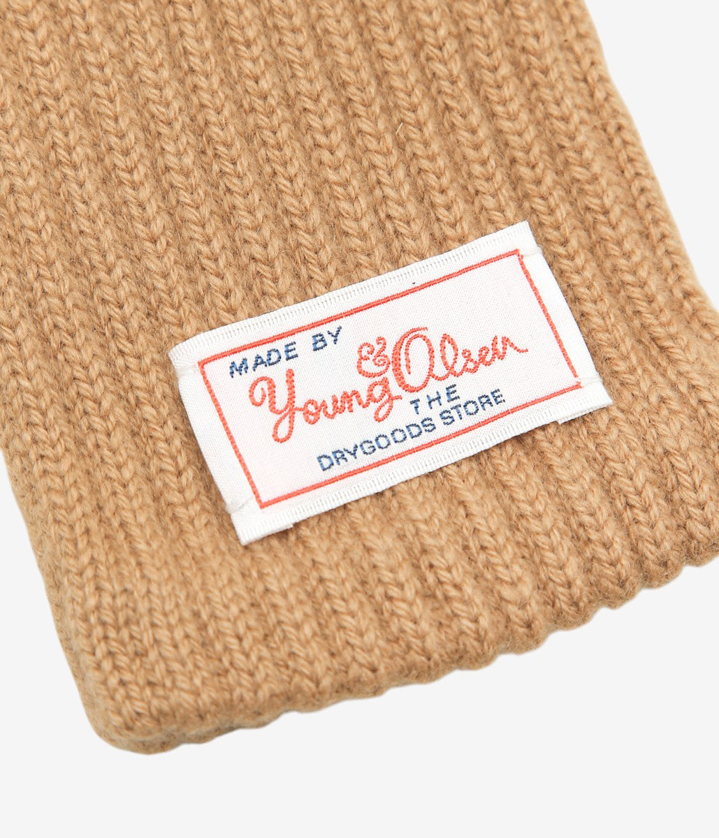 YOUNG&OLSEN THE DRYGOODS STORE ''CASHMERE KNIT LONG GLOVE'' (CAMEL)
