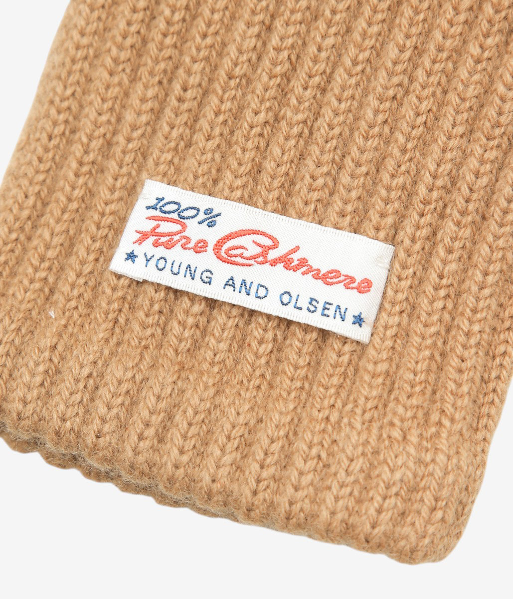 YOUNG&OLSEN THE DRYGOODS STORE ''CASHMERE KNIT LONG GLOVE'' (CAMEL)