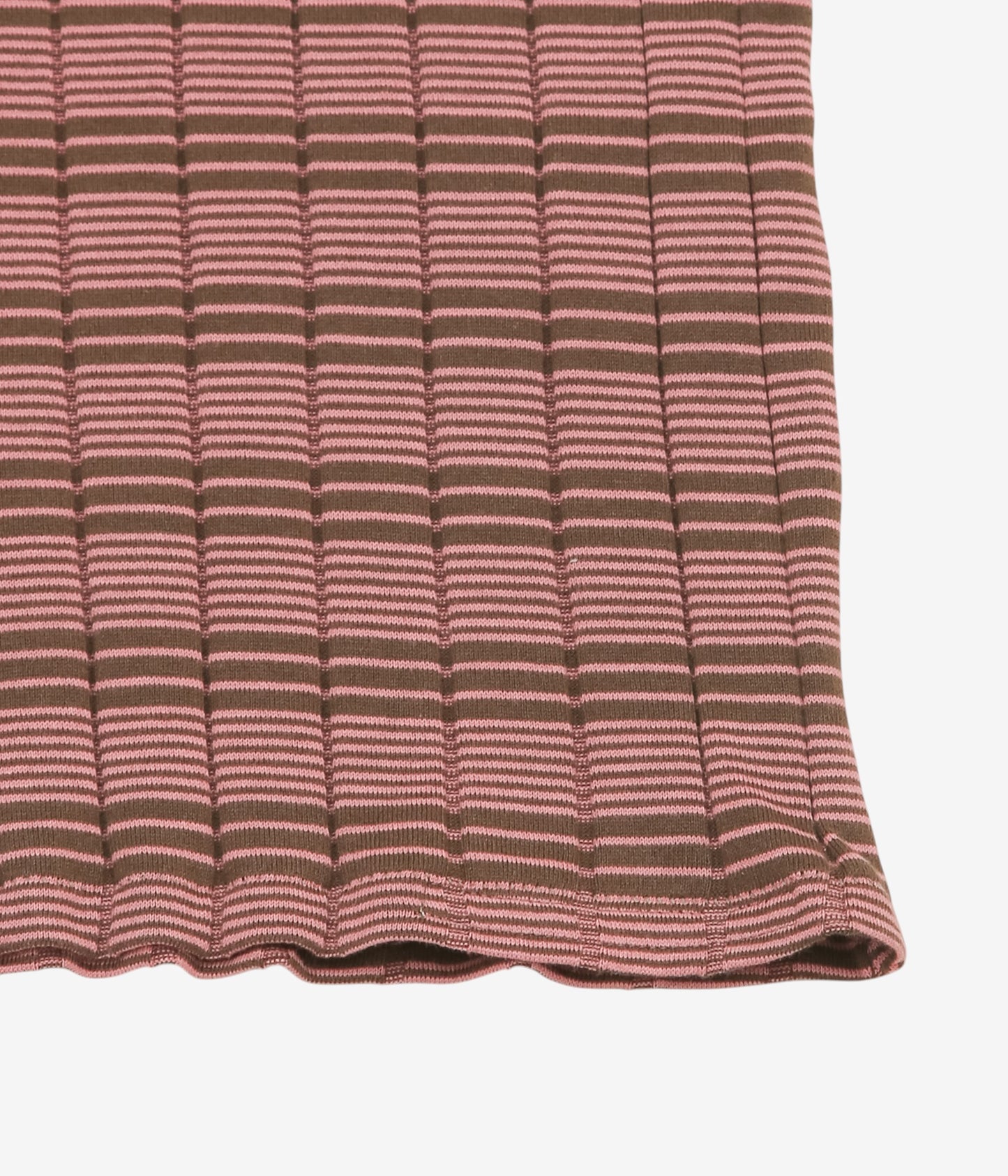 YOUNG&OLSEN THE DRYGOODS STORE ''BROAD RIB CROP CREW NECK'' (BROWN／PINK)