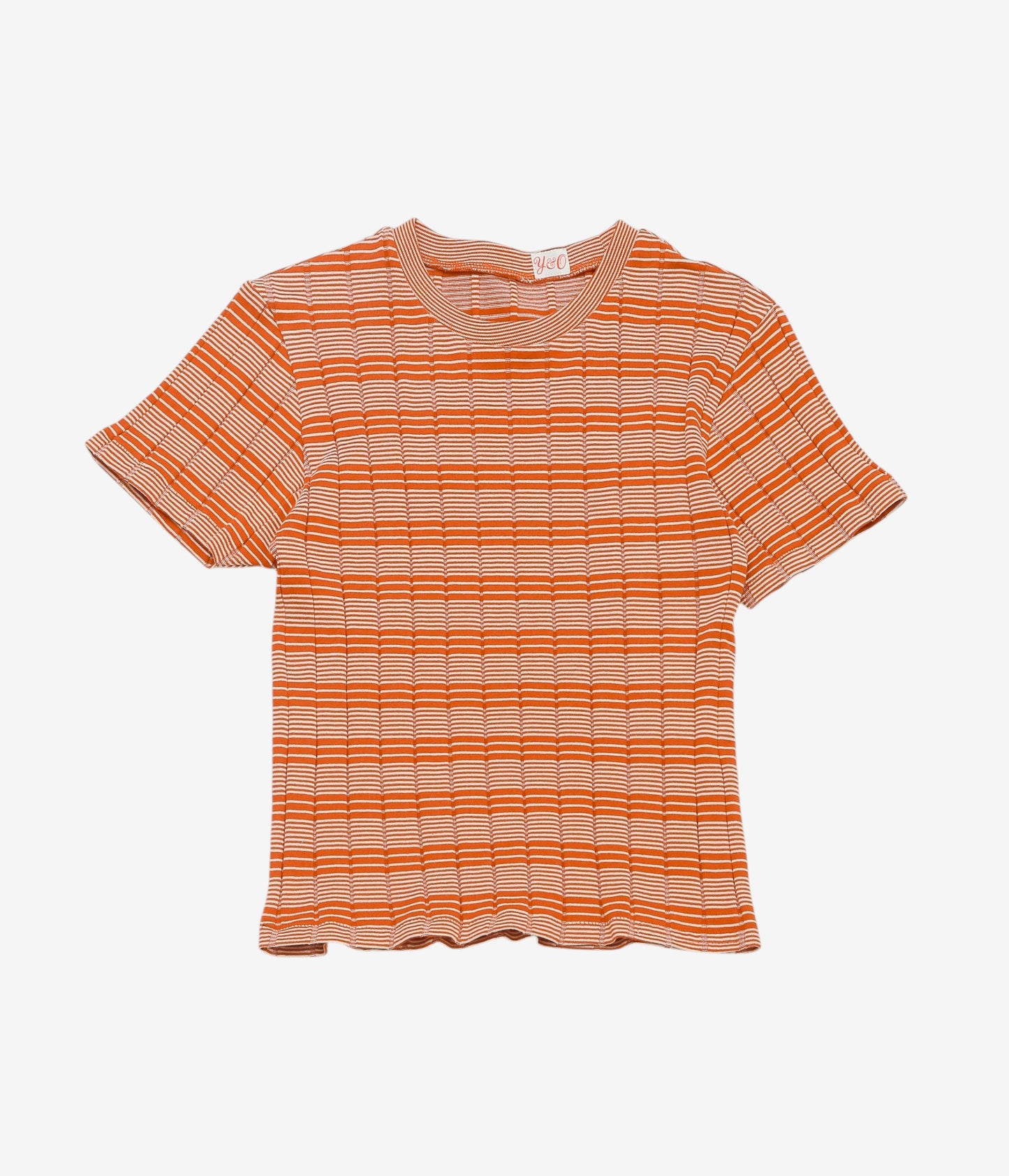 YOUNG&OLSEN THE DRYGOODS STORE ''BROAD RIB CROP CREW NECK'' (ORANGE)