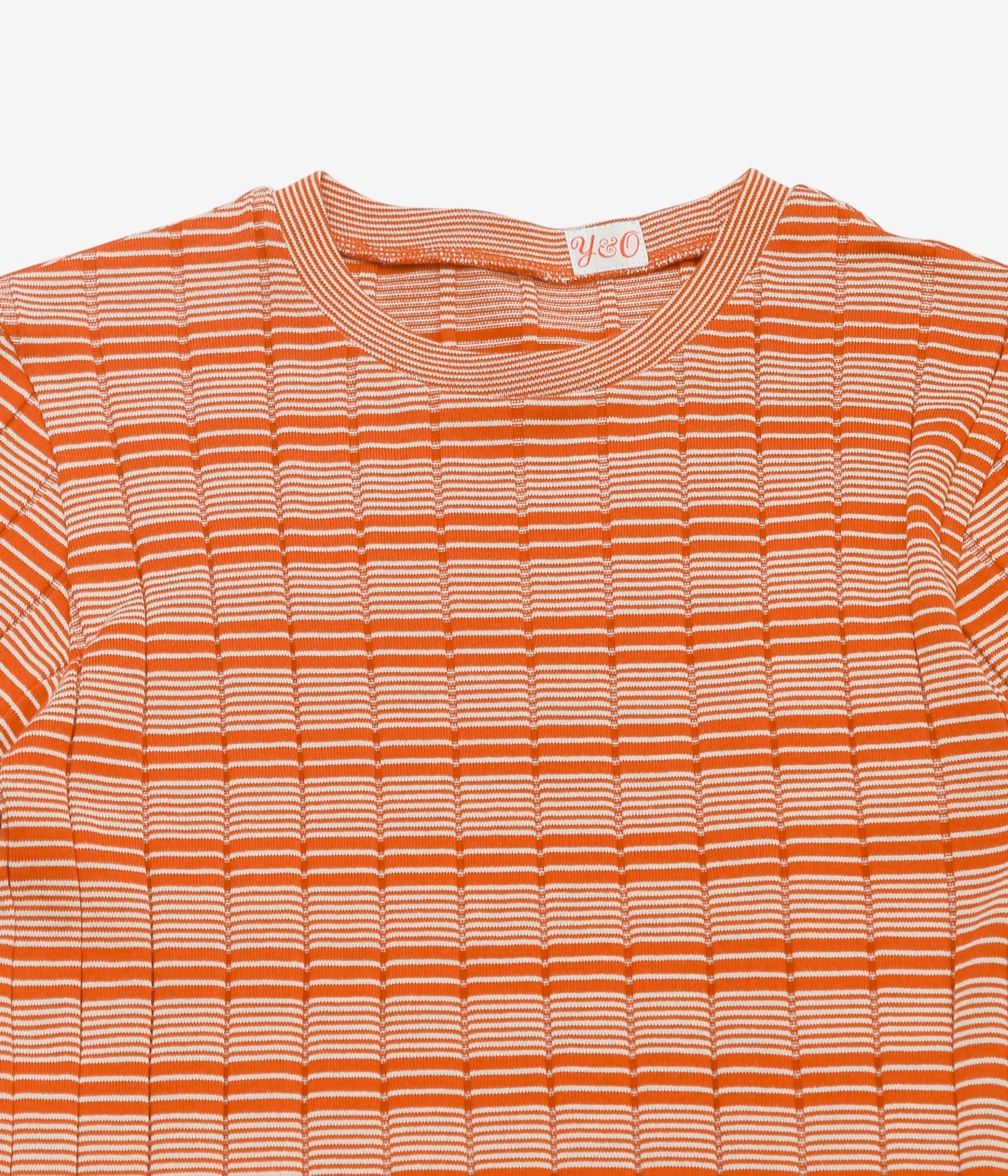 YOUNG&OLSEN THE DRYGOODS STORE ''BROAD RIB CROP CREW NECK'' (ORANGE)
