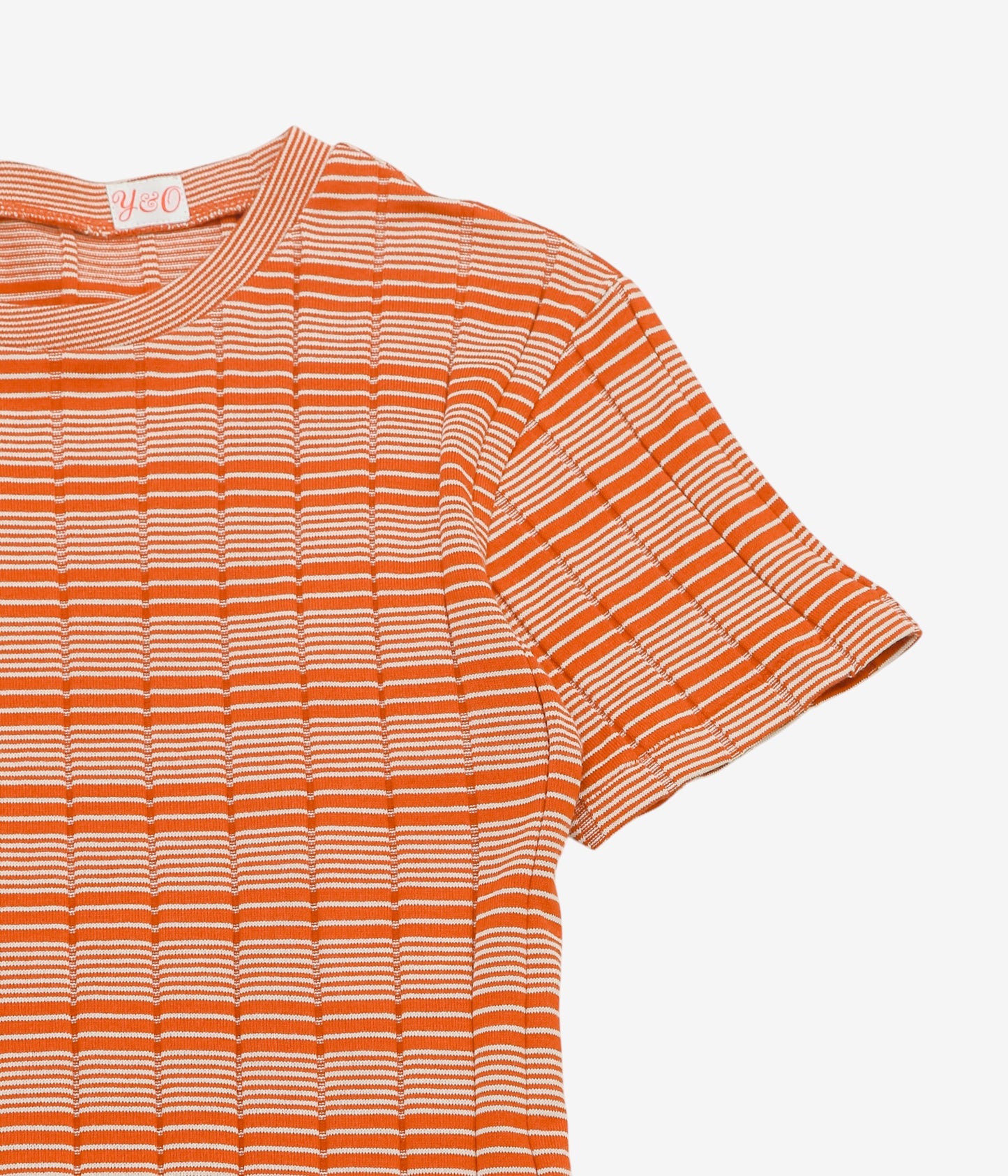 YOUNG&OLSEN THE DRYGOODS STORE ''BROAD RIB CROP CREW NECK'' (ORANGE)