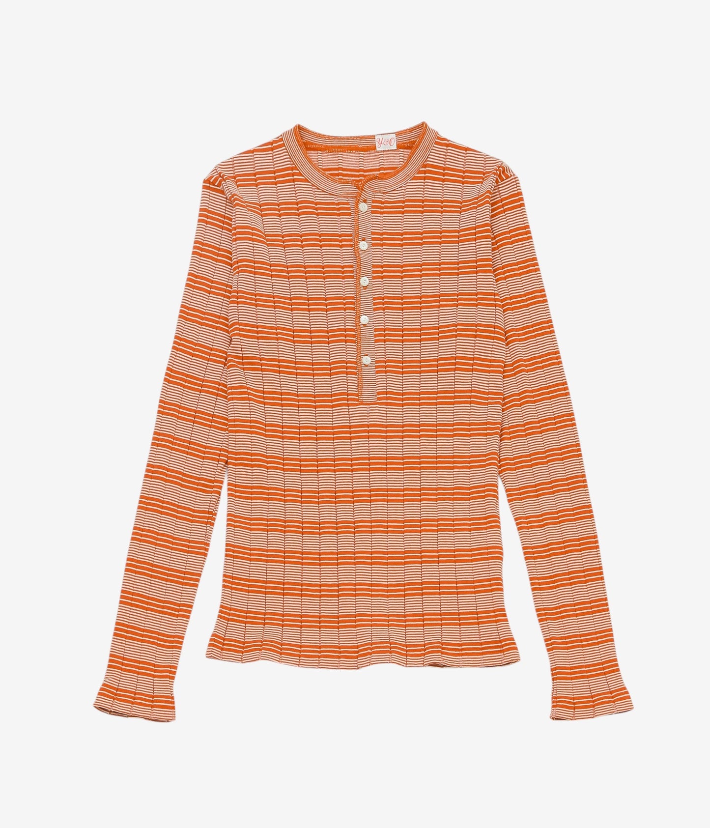 YOUNG&OLSEN THE DRYGOODS STORE ''BROAD RIB HENLEY NECK LS'' (ORANGE)