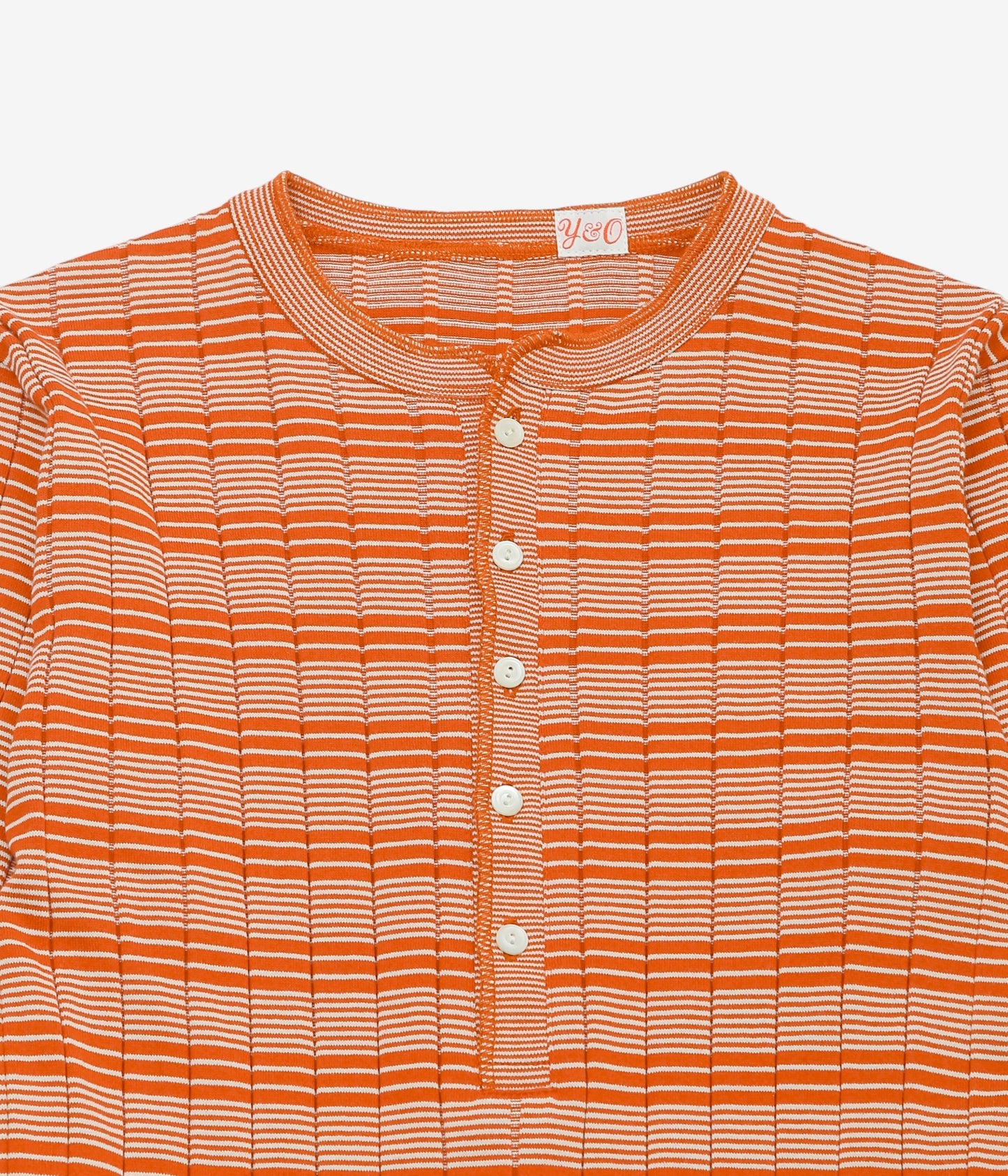 YOUNG&OLSEN THE DRYGOODS STORE ''BROAD RIB HENLEY NECK LS'' (ORANGE)