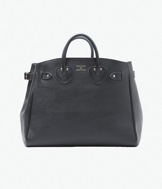 YOUNG &amp; OLSEN THE DRYGOODS STORE ''EMBOSSED LEATHER BELTED TOTE M''(BLACK)