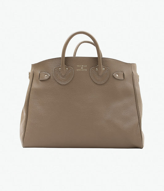 YOUNG&OLSEN THE DRYGOODS STORE ''EMBOSSED LEATHER BELTED TOTE M'' (ETOUPE)