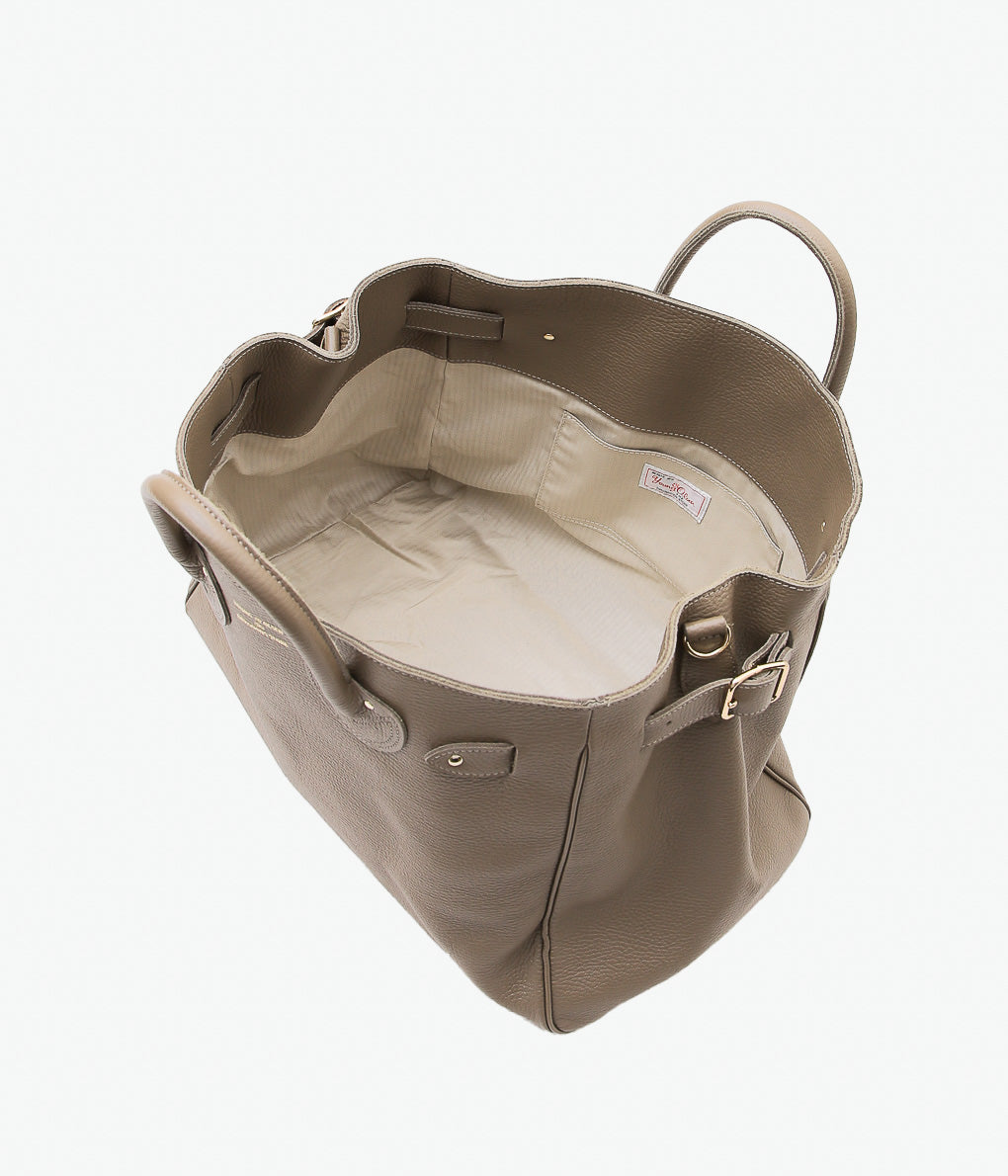 YOUNG&OLSEN THE DRYGOODS STORE ''EMBOSSED LEATHER BELTED TOTE M