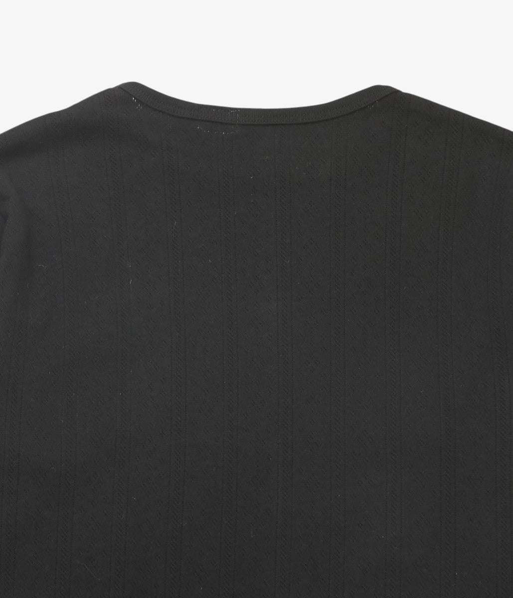 YOUNG&OLSEN THE DRYGOODS STORE ''PINHOLE RIB CREWNECK LS'' (BLACK)
