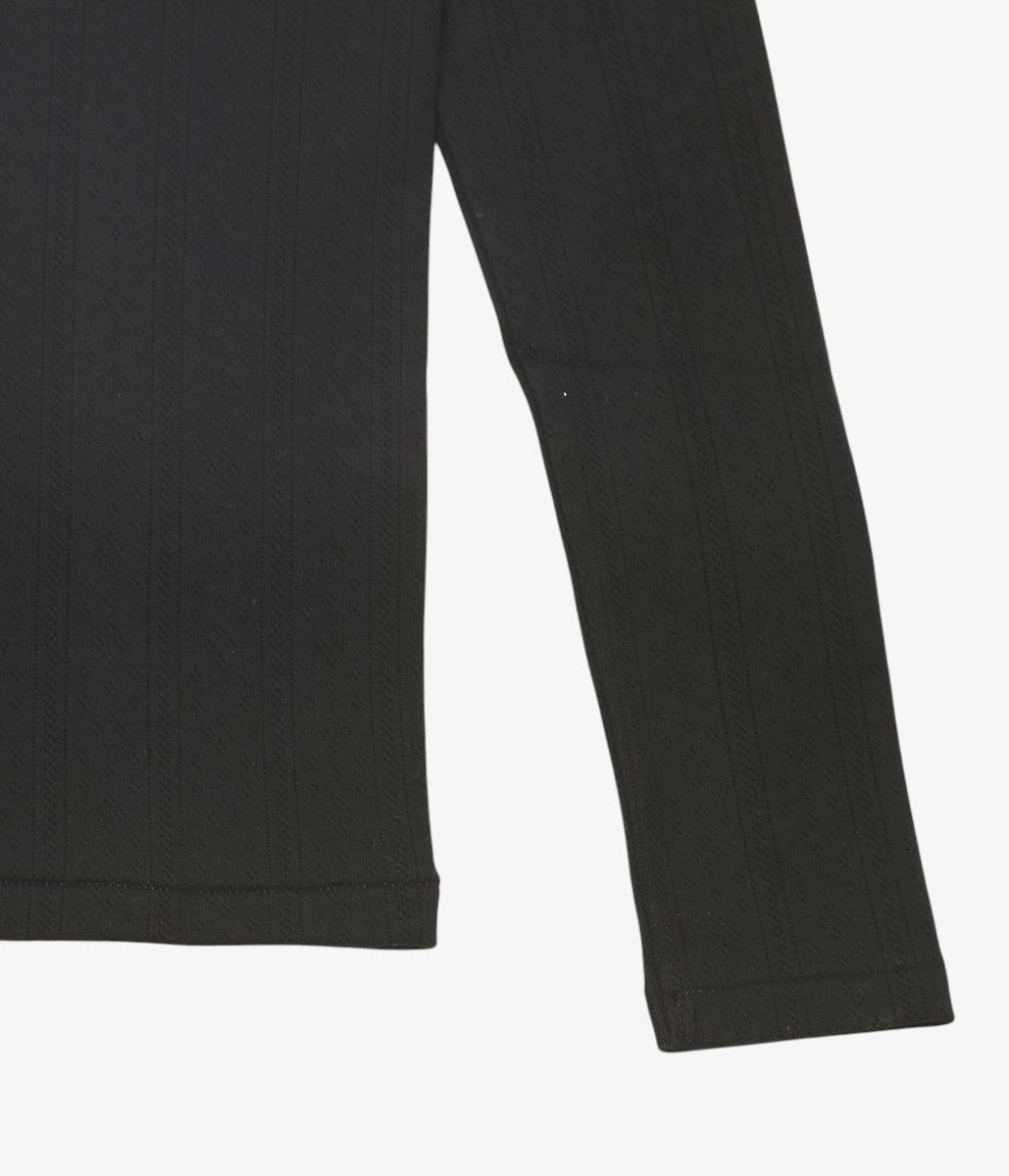YOUNG&OLSEN THE DRYGOODS STORE ''PINHOLE RIB CREWNECK LS'' (BLACK)