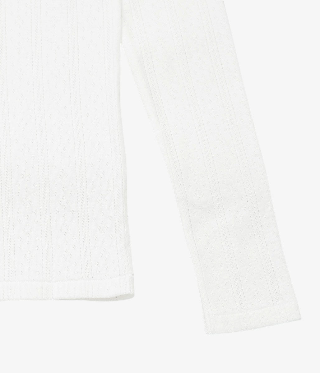 YOUNG&OLSEN THE DRYGOODS STORE ''PINHOLE RIB CREWNECK LS'' (WHITE)