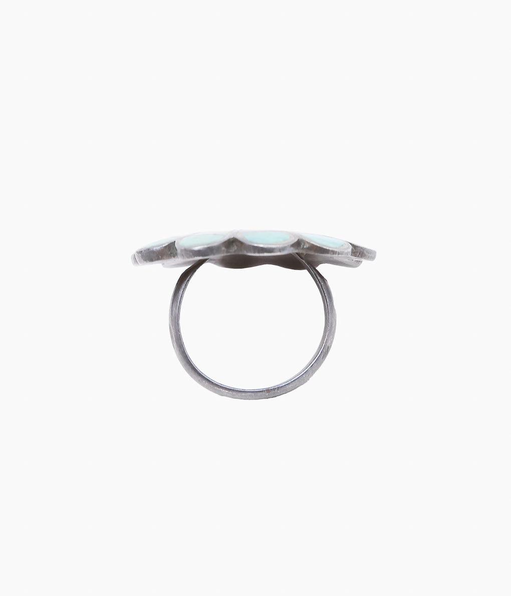 VINTAGE JEWELRY ''60-70 'S ZUNI INLAY RING SUNFACE ⑬ ''(실버)