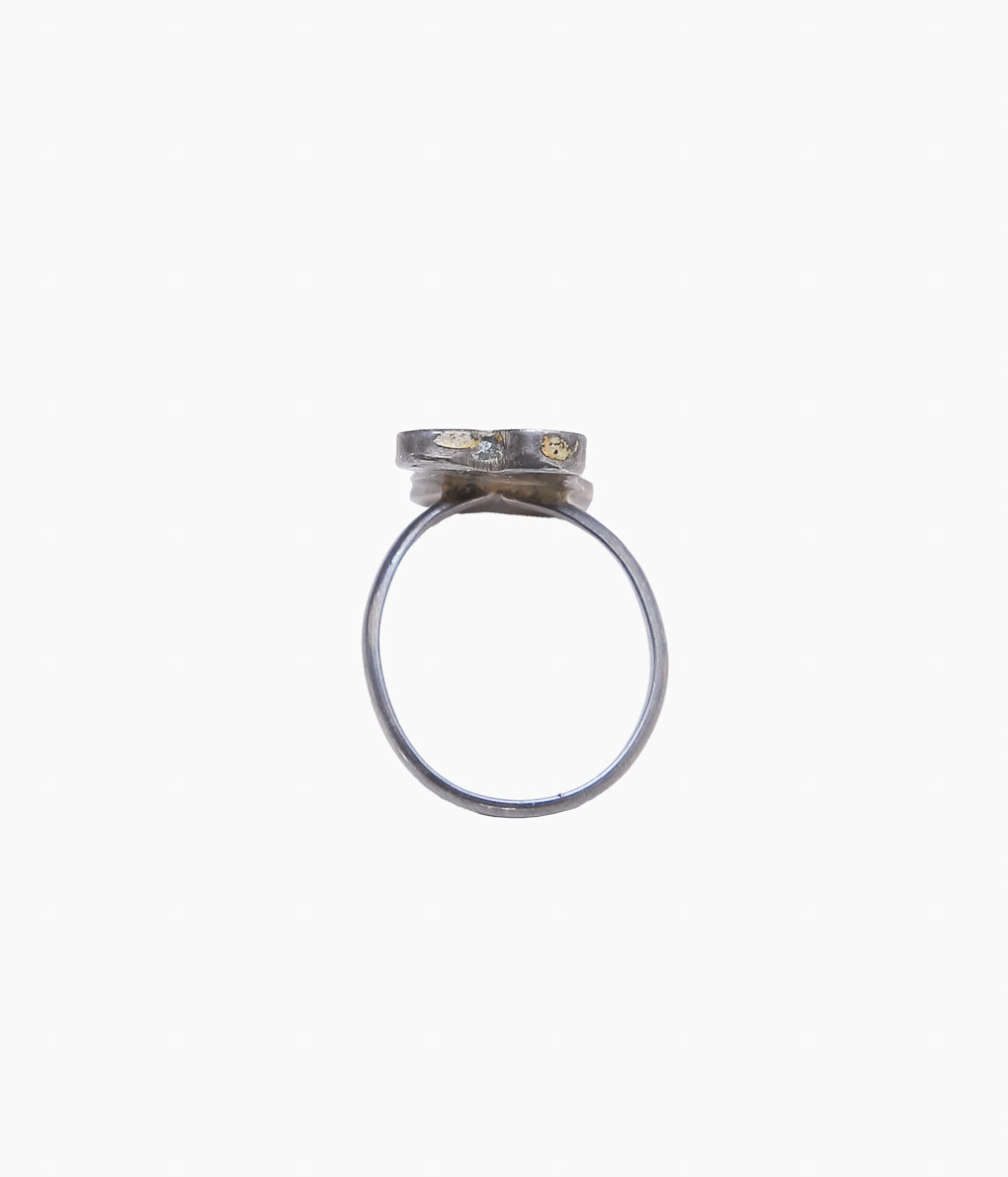 VINTAGE JEWELRY '70-80'S ZUNI INLAY RING⓽'(SILVER)