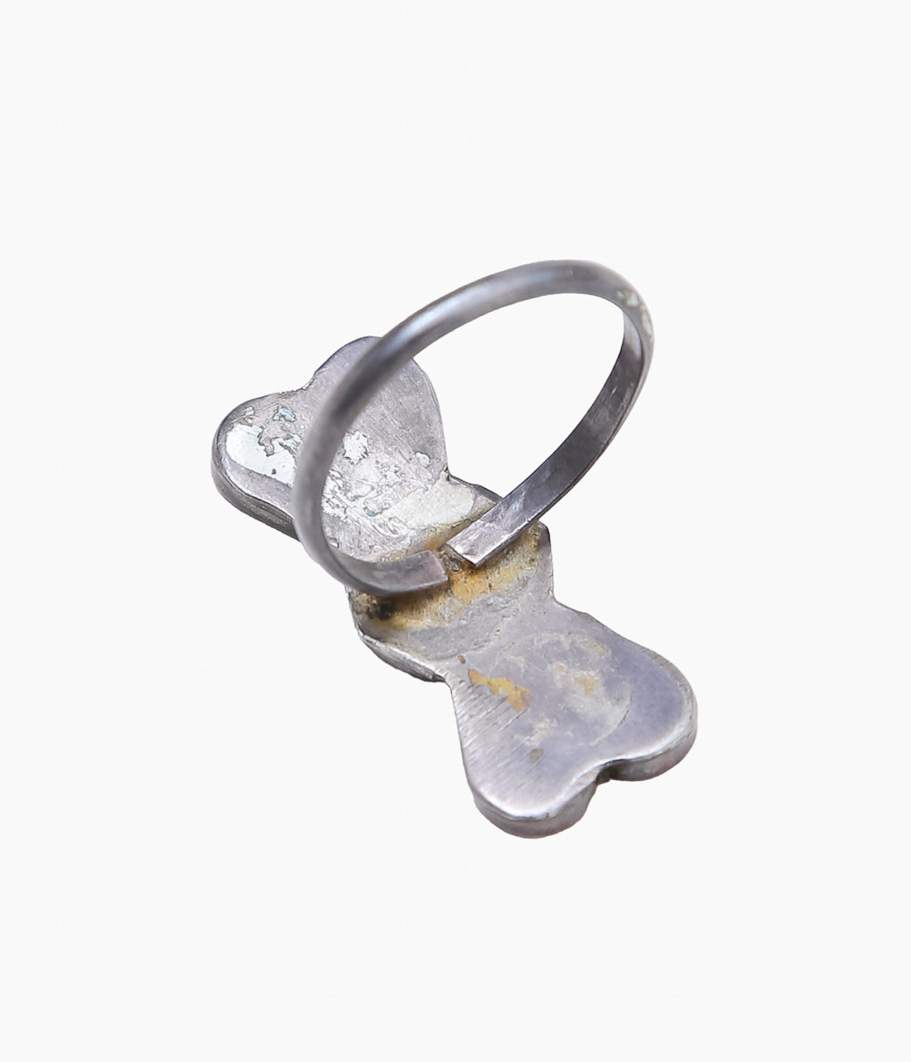 VINTAGE JEWELRY '70-80'S ZUNI INLAY RING⓽'(SILVER)