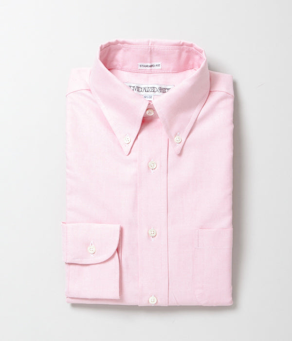 INDIVIDUALIZED SHIRTS "CAMBRIDGE OXFORD (STANDARD FIT BUTTON DOWN SHIRT) (PINK)"